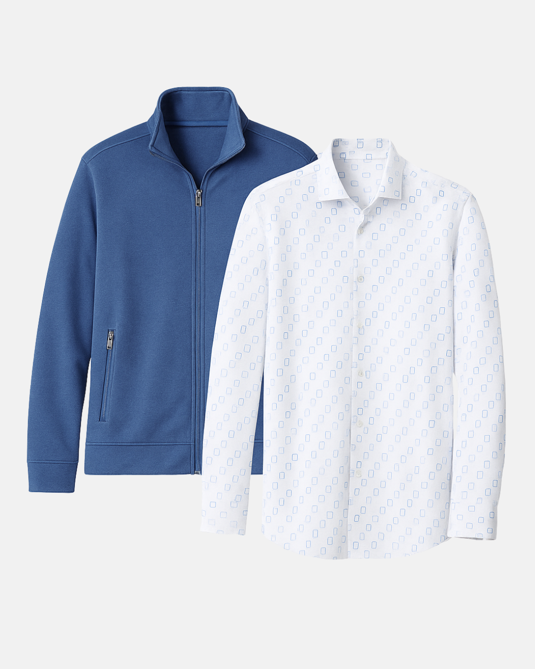Buki's Breckenridge Full Zip - Tokyo Blue + Out of the Box Shirt-OUTFIT SETS-BUKI-M-Buki