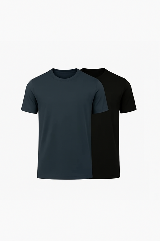 Buki's Cinqo T-Shirt 2 Pack - Blue Night/Black-T-SHIRTS-BUKI-M-Buki