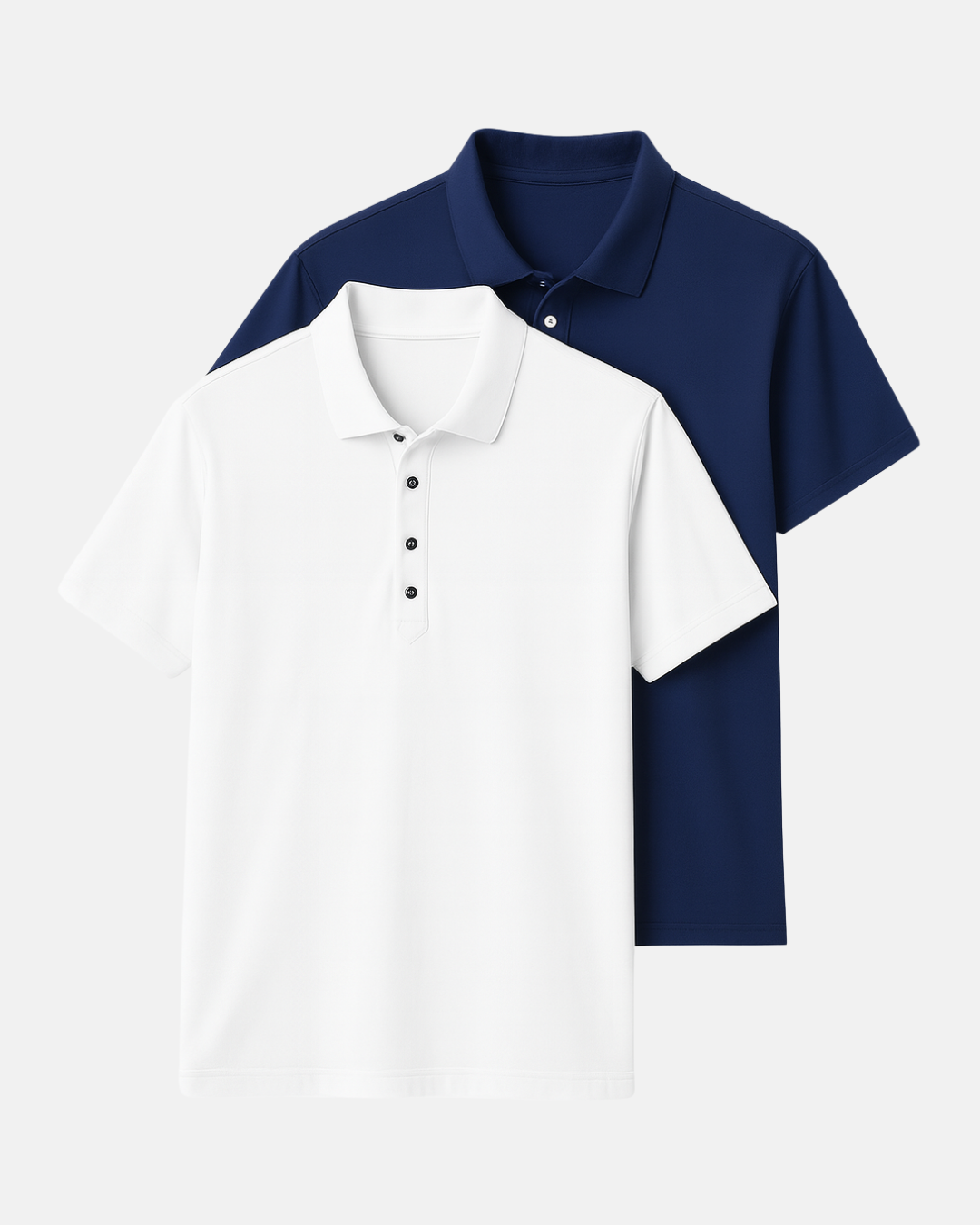 Buki's Cinqo Polo 2 Pack - Navy/White-POLO SHIRTS-BUKI-M-Buki