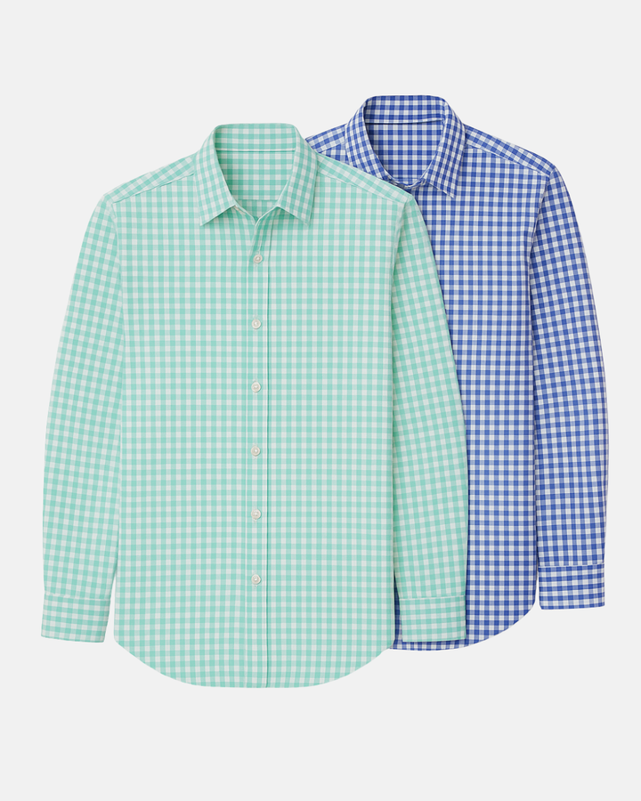 Buki's Mauro Dress Shirt 2 Pack - Green/Purple-OUTFIT SETS-BUKI-M-Buki