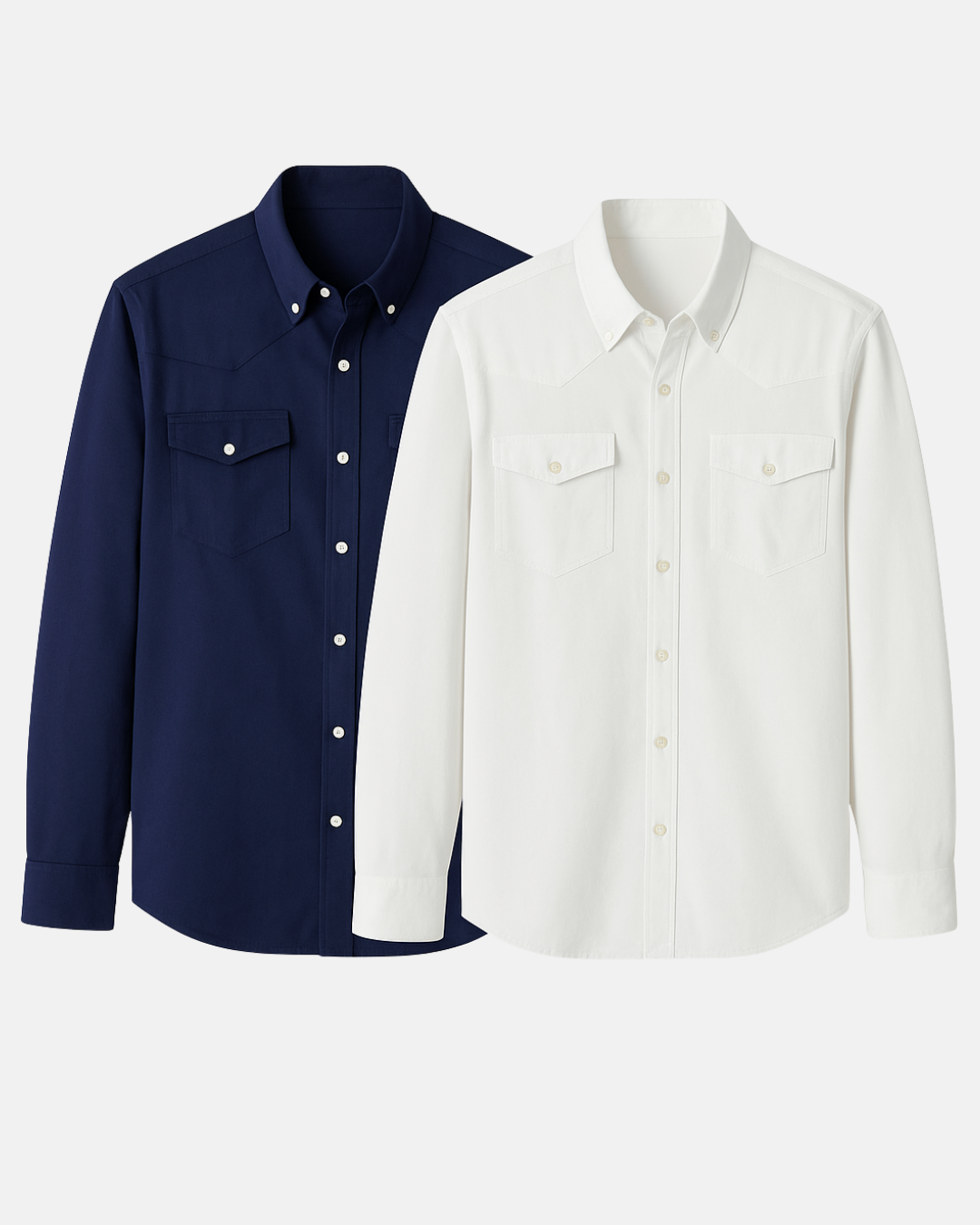 Buki's Western Shirt 2 Pack - Navy/White-OUTFIT SETS-BUKI-M-Buki