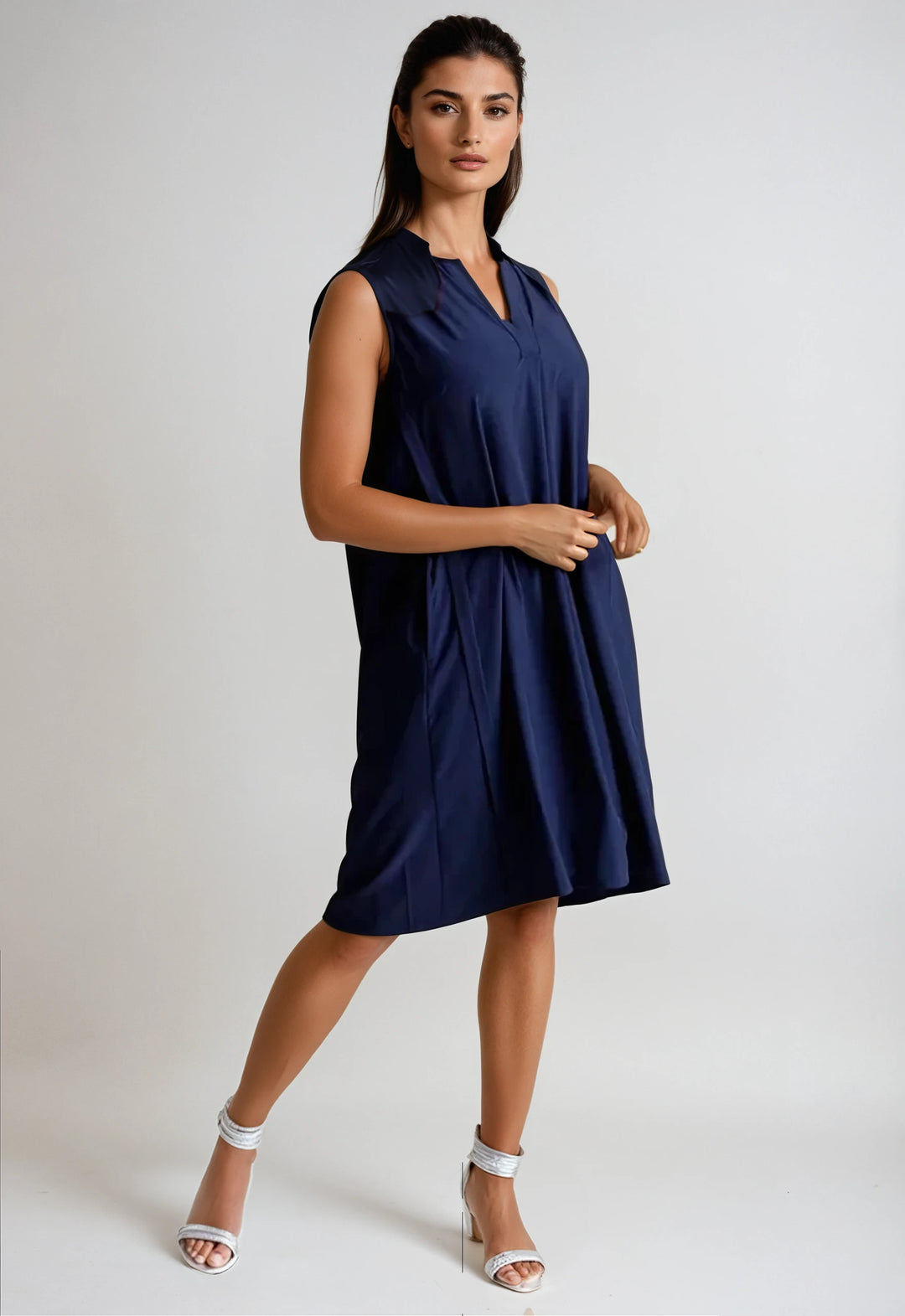 A-Liner Dress-DRESSES-BUKI-XS-Navy-Buki