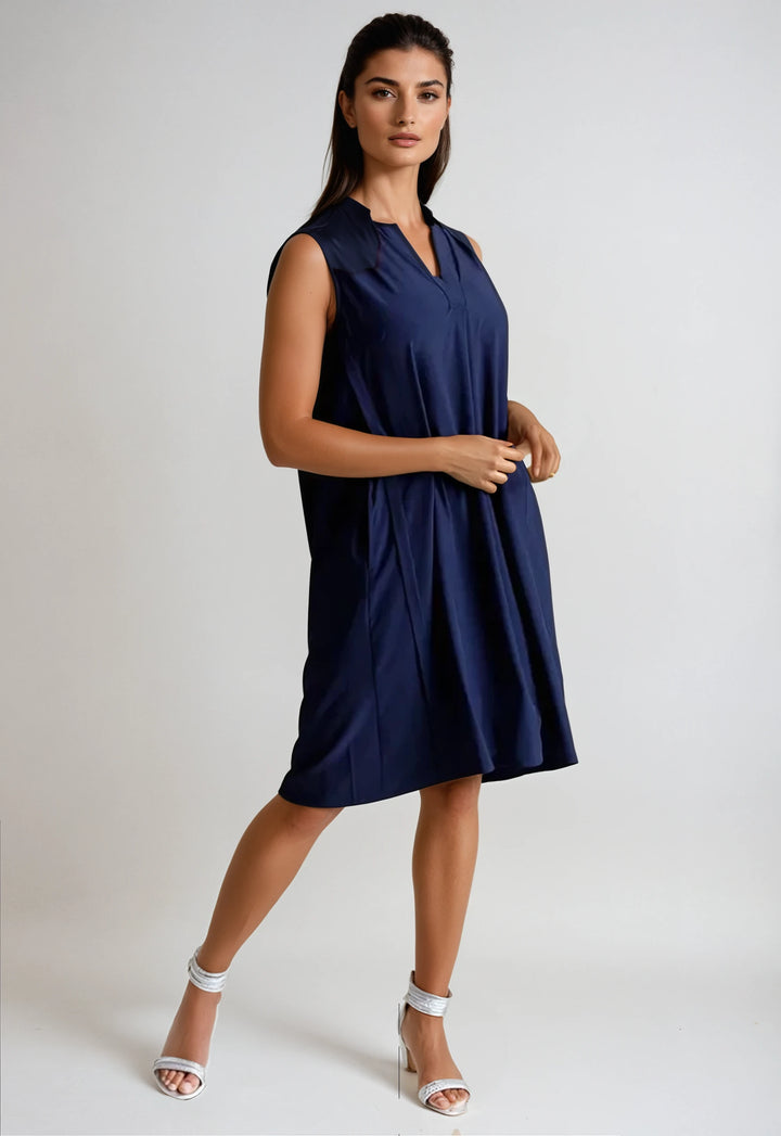 A-Liner Dress-DRESSES-BUKI-XS-Navy-Buki