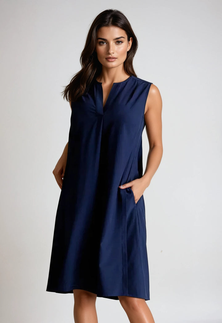 A-Liner Dress-DRESSES-BUKI-XS-Navy-Buki