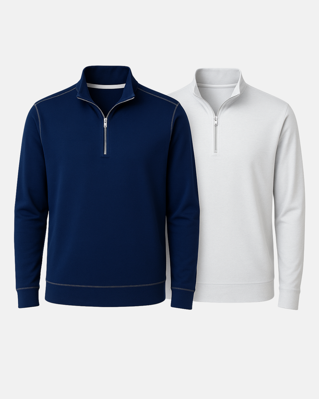 BUKI BUNDLE: BUKI'S CINQO HALF ZIP 2-PACK - NAVY/WHITE