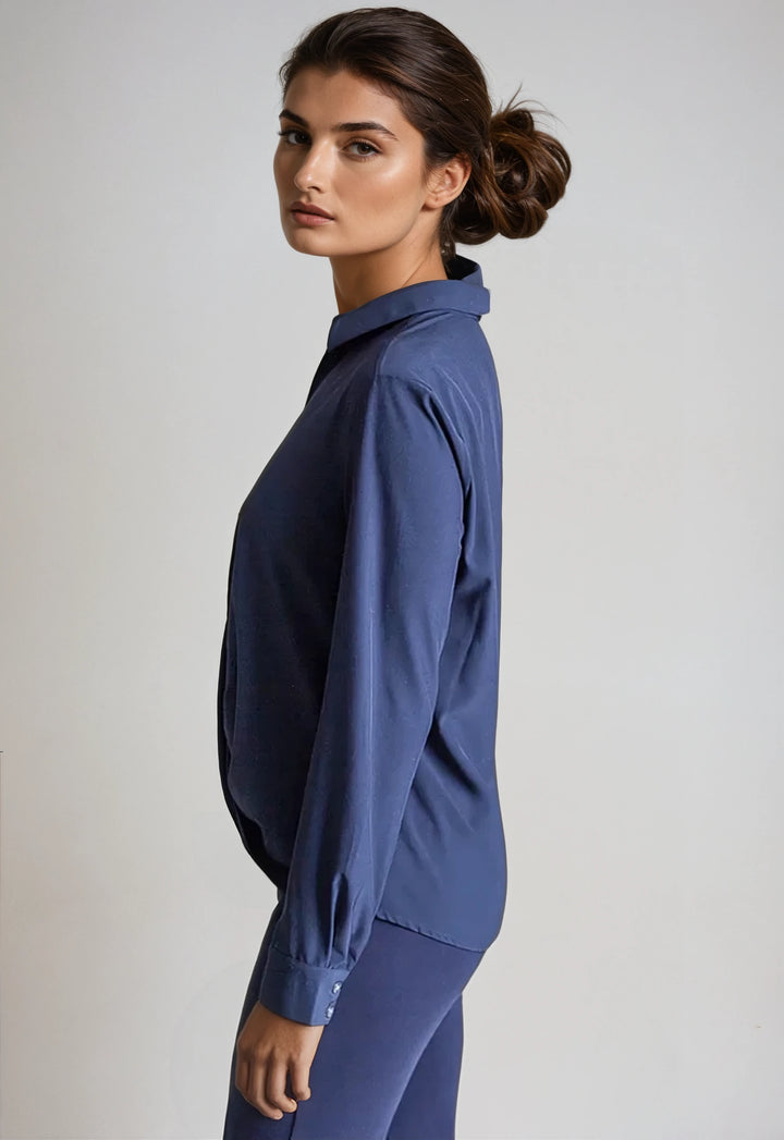 Barcelona Shirt - Navy-SHIRTS & BLOUSES-BUKI-XS-Navy-Buki