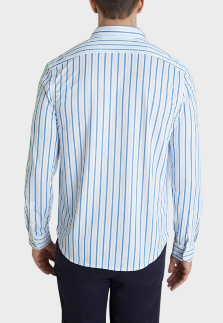Barrett Stripe Long Sleeve Tech Shirt-LONG SLEEVE SHIRTS-BUKI-S-Blue/White-Buki