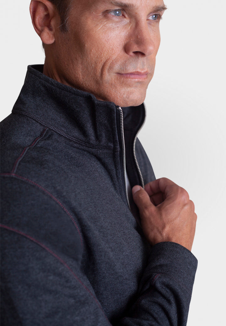 Breckenridge Full-Zip Sweatshirt - Charcoal Grey-ZIP SWEATSHIRTS-BUKI-S-Charcoal Grey-Buki