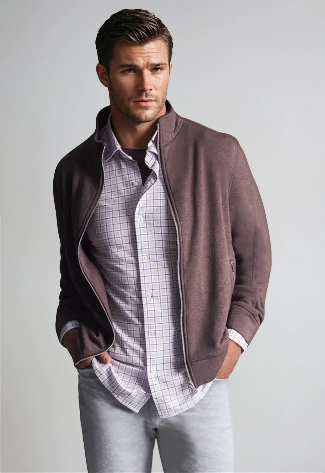 Breckenridge Full-Zip Sweatshirt Espresso-ZIP SWEATSHIRTS-BUKI-S-Espresso-Buki