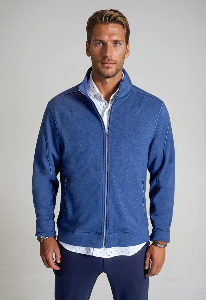 Breckenridge Full-Zip Sweatshirt - Tokyo Blue-ZIP SWEATSHIRTS-BUKI-S-Tokyo Blue-Buki