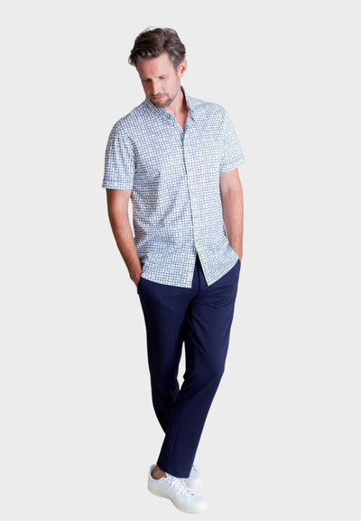 Breezeway Short Sleeve Tech Shirt-SHORT SLEEVE SHIRTS-BUKI-S-Blue/White-Buki
