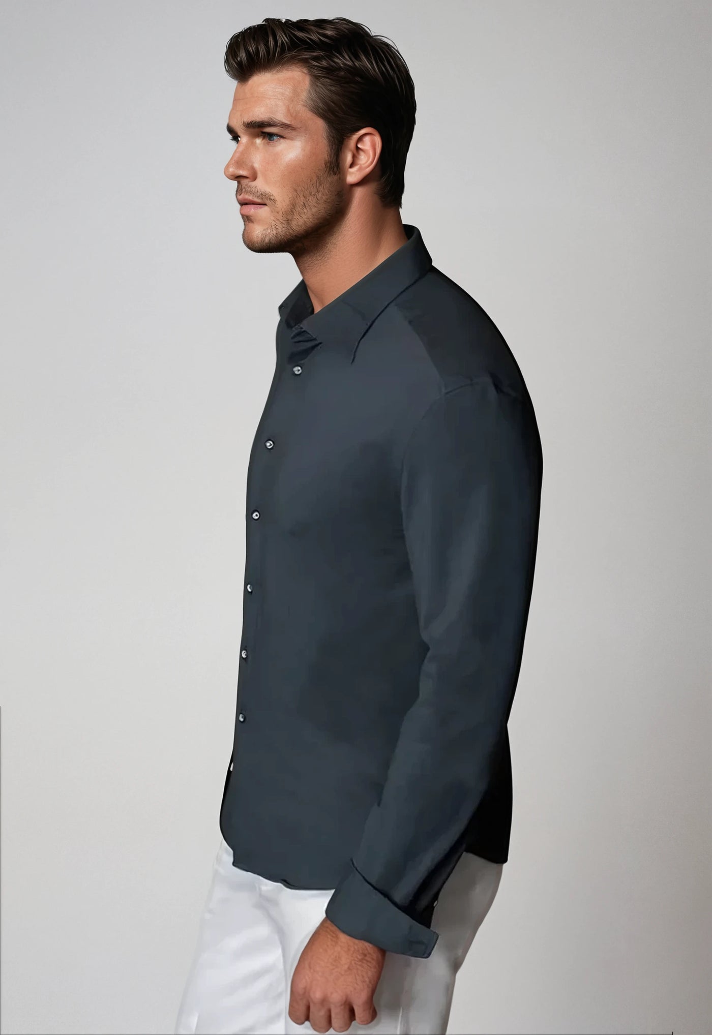 Buki + CINQO 'Single Shot' Long Sleeve Shirt Blue Night-LONG SLEEVE SHIRTS-BUKI-Blue Night-M-Buki