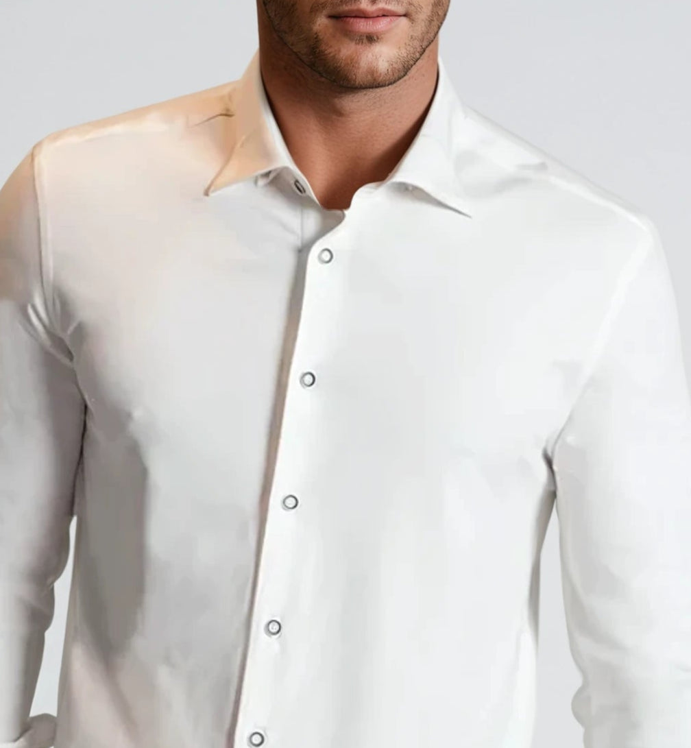 Buki + CINQO 'Single Shot' Long Sleeve Shirt White-LONG SLEEVE SHIRTS-BUKI-White-M-Buki