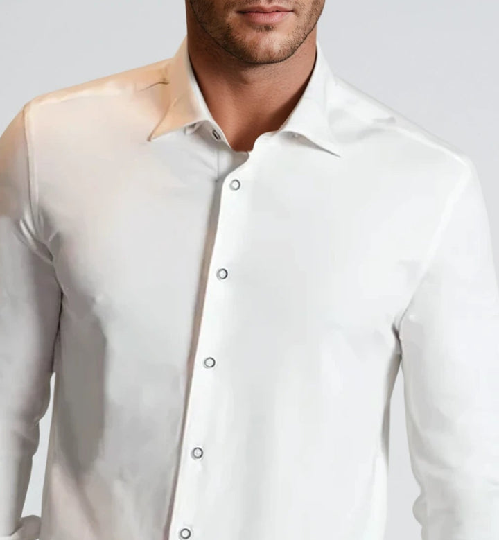 Buki + CINQO 'Single Shot' Long Sleeve Shirt White-LONG SLEEVE SHIRTS-BUKI-White-M-Buki