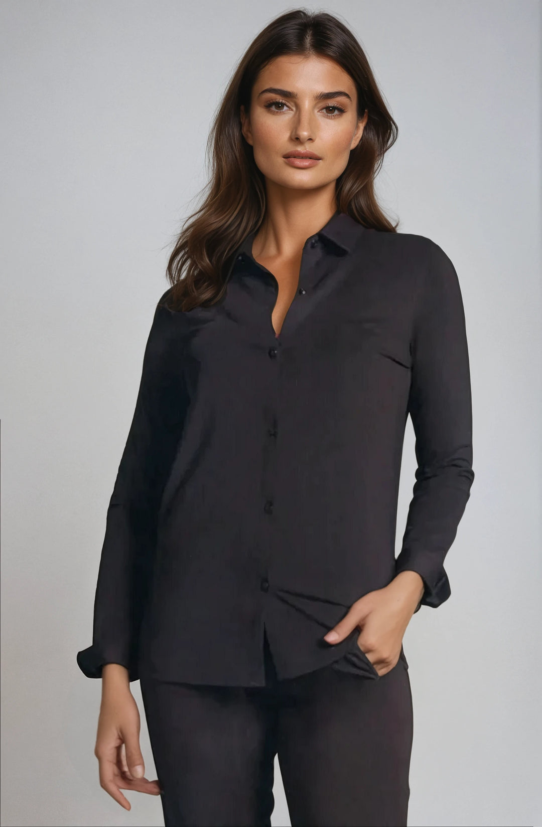 Buki + CINQO Single Shot Shirt - Black-SHIRTS & BLOUSES-BUKI-Black-XS-Buki