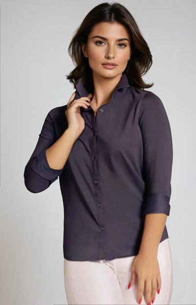 Buki + CINQO Single Shot Shirt - Blue Night-SHIRTS & BLOUSES-BUKI-Blue Night-XS-Buki