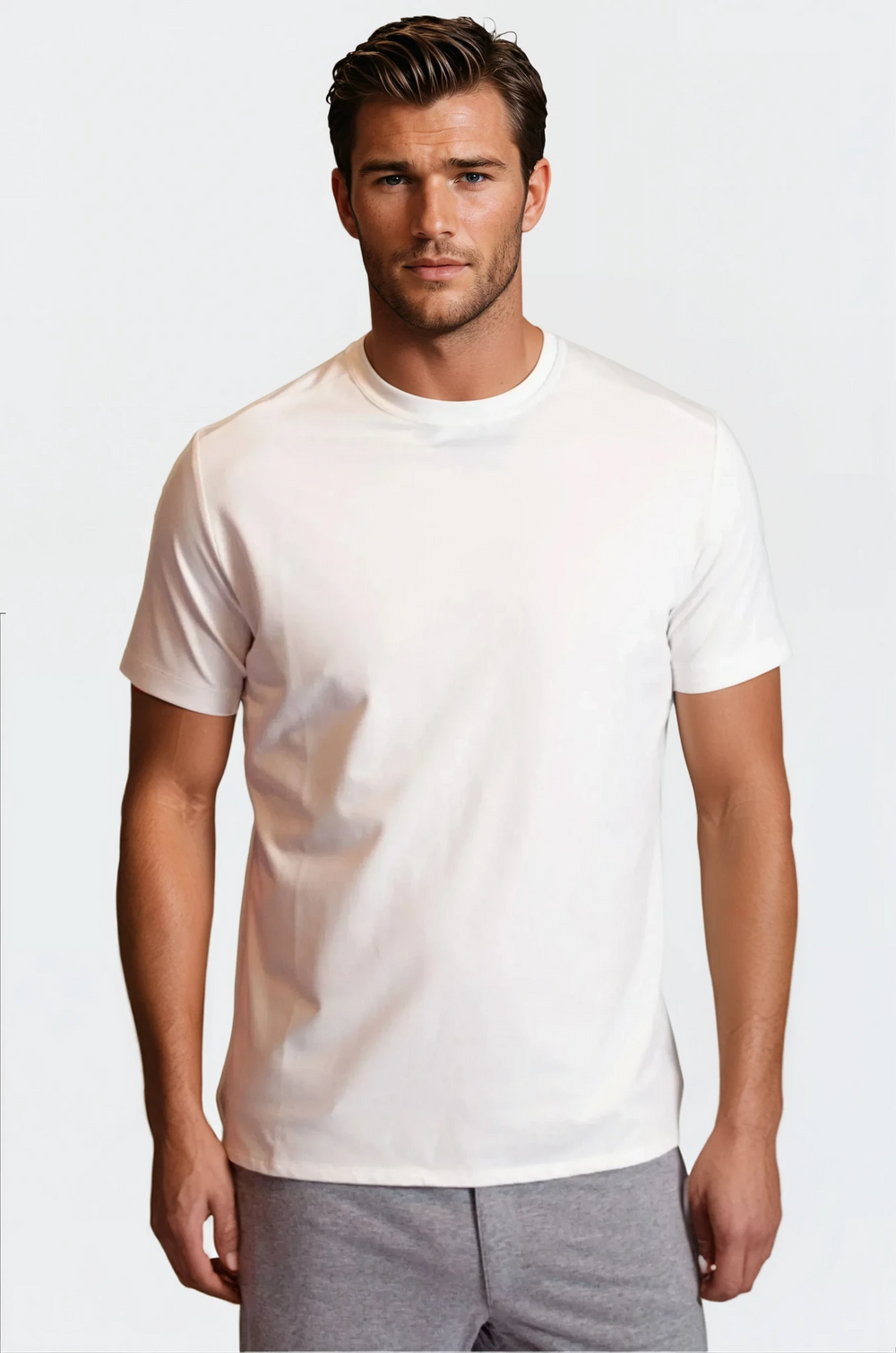 Buki + CINQO Crew Neck T-Shirt White-T-SHIRTS-BUKI-M-Buki