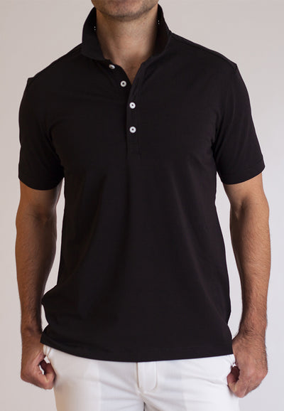 Coolest Polo Shirt in Black - Short Sleeve Shirts-Buki