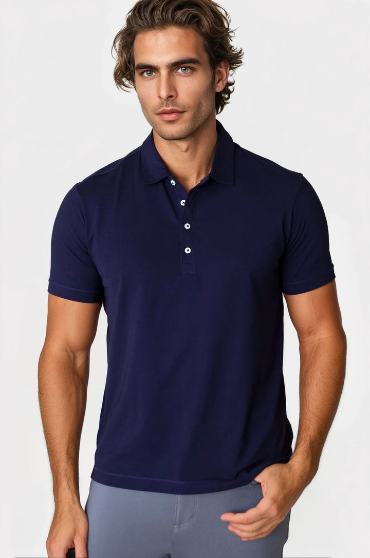 Coolest Polo Tech Shirt - Navy-POLO SHIRTS-BUKI-Navy-S-Buki