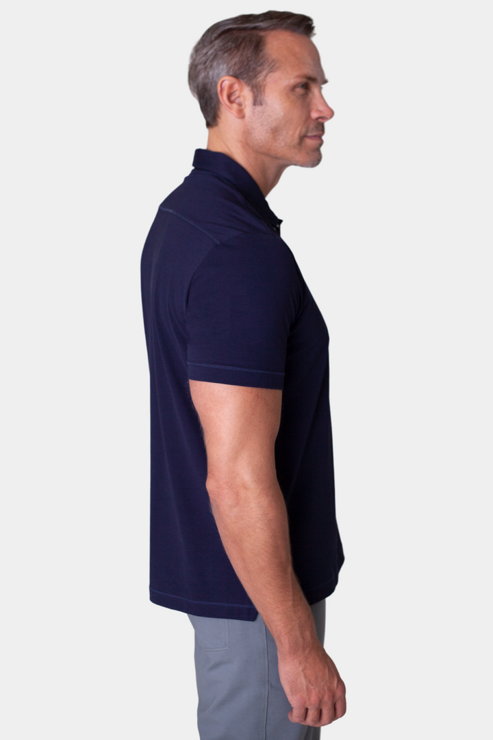 Coolest Polo Tech Shirt - Navy-POLO SHIRTS-BUKI-Navy-S-Buki
