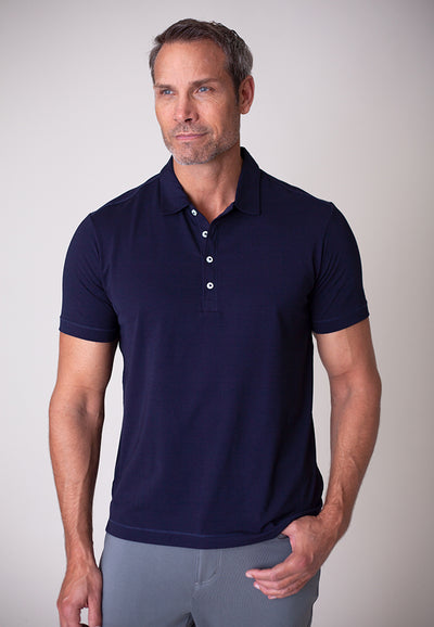 Coolest Polo Shirt in Navy - Short Sleeve Shirts-Buki