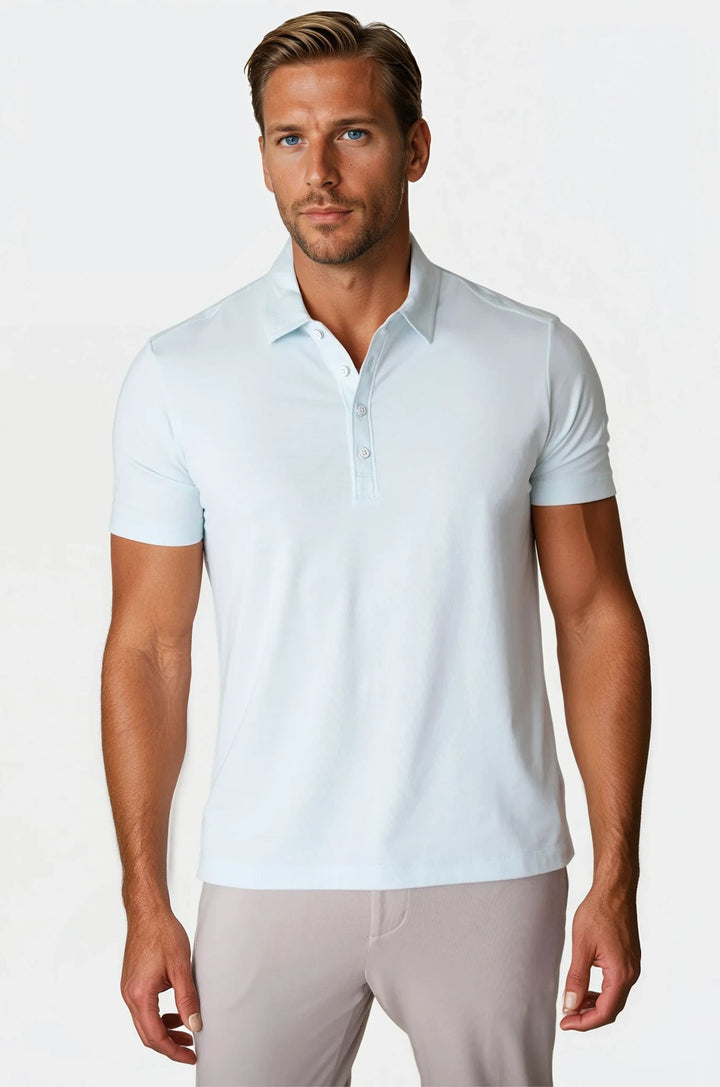 Coolest Polo Tech Shirt - Light Blue-POLO SHIRTS-BUKI-Light Blue-S-Buki