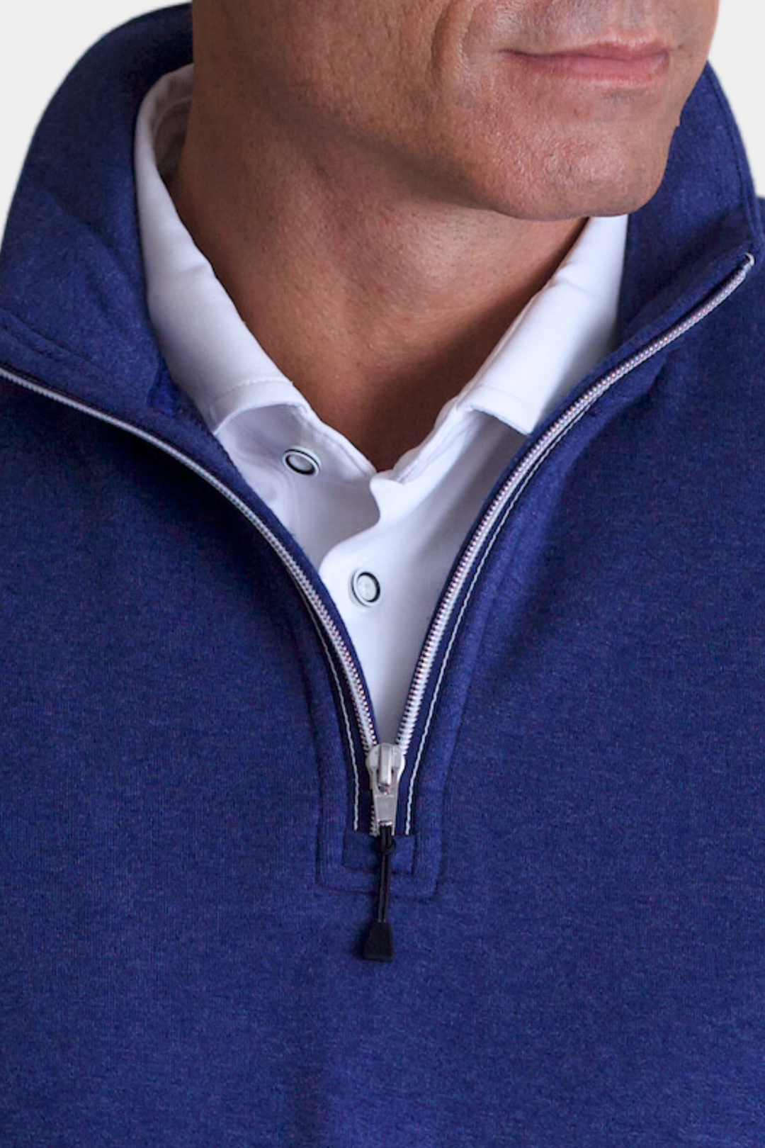 Voey Quarter Zip Sweatshirt - Tokyo Blue-ZIP SWEATSHIRTS-BUKI-S-Tokyo Blue-Buki