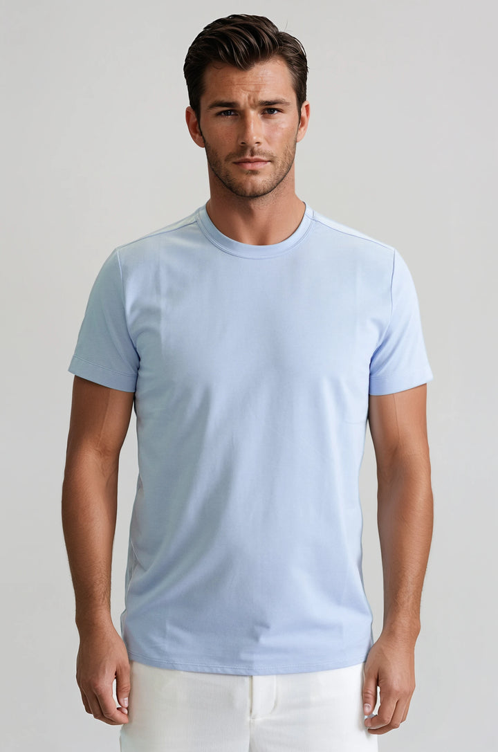 Buki + CINQO Crew Neck T-Shirt - French Blue T-SHIRTS-BUKI-M-French Blue-Buki