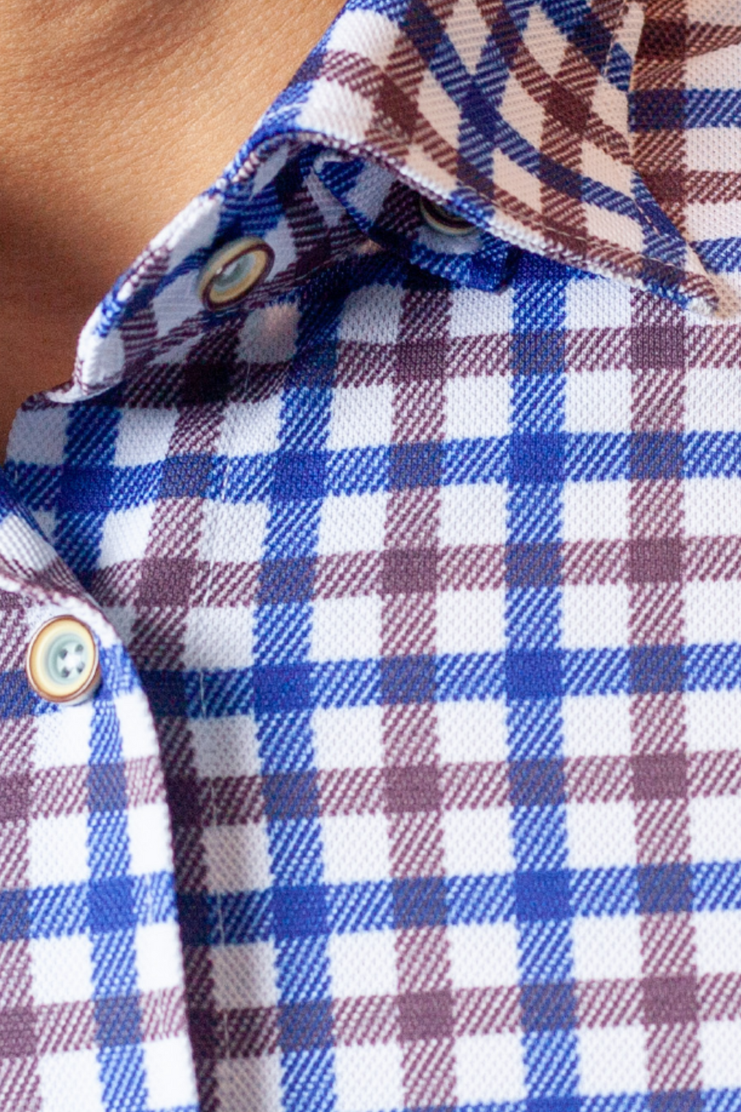 Check Mate Lounge Set - Long Sleeve Shirt & Full Zip 'Sweater'-OUTFIT SETS-BUKI-M-Navy/Brown-Buki