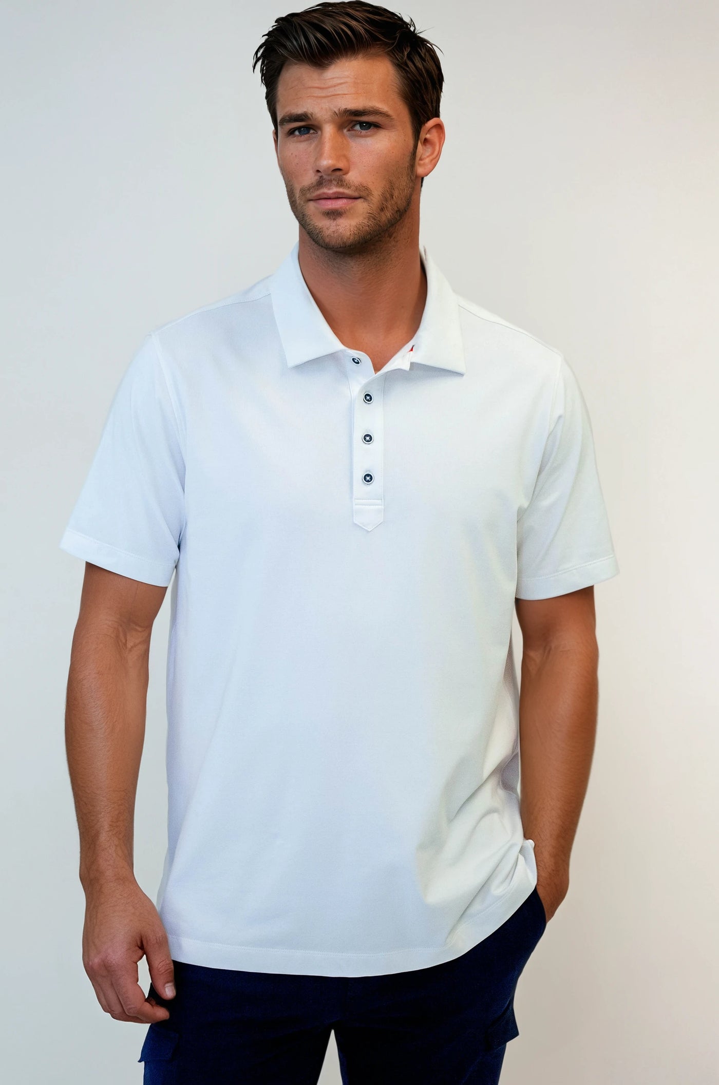 Buki + CINQO Polo - White-POLO SHIRTS-BUKI-M-White-Buki