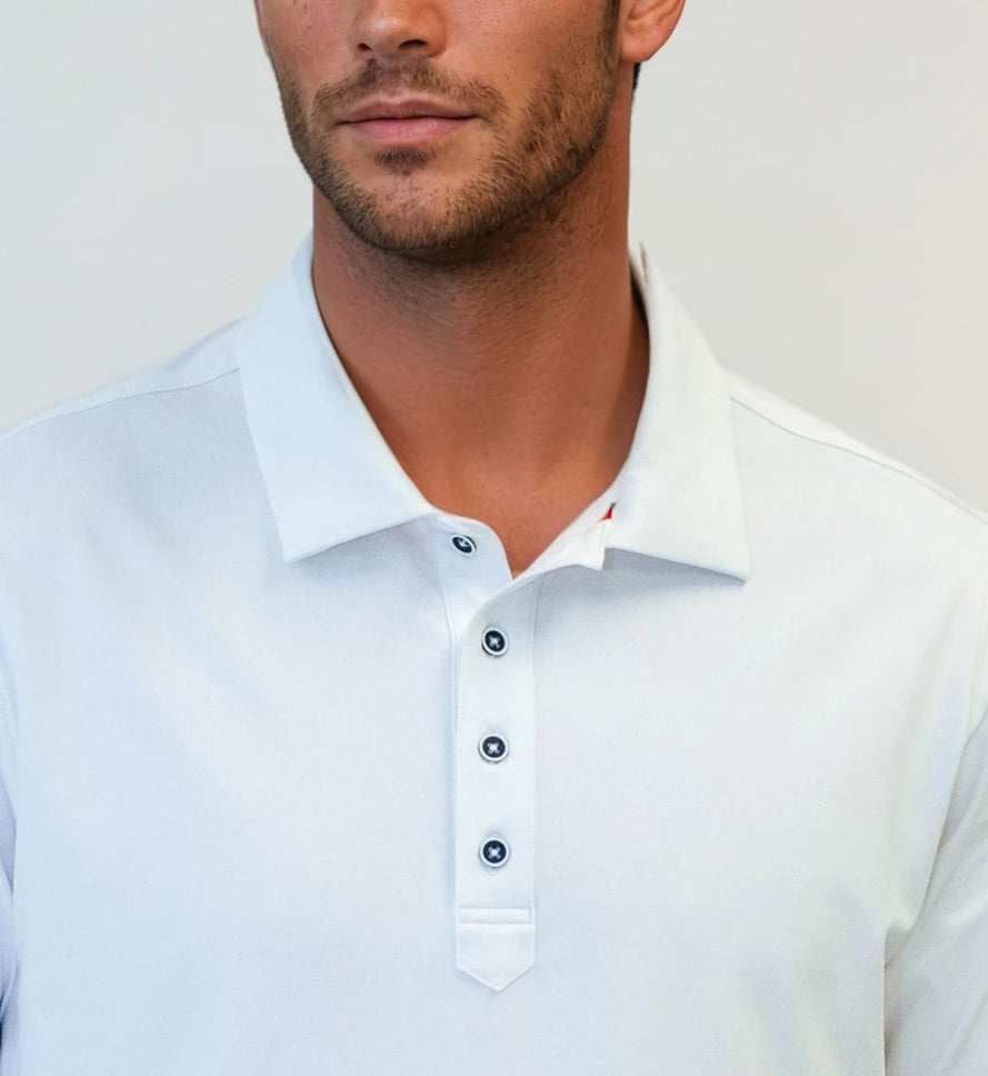 Buki + CINQO Polo - White-POLO SHIRTS-BUKI-M-White-Buki