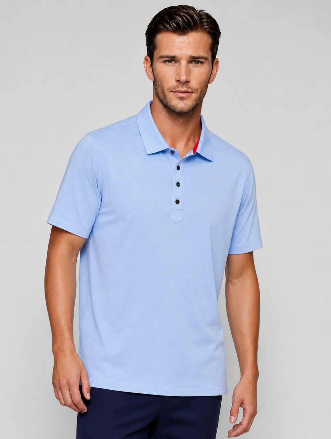Man in Buki Cinqo Polo in Ice Water