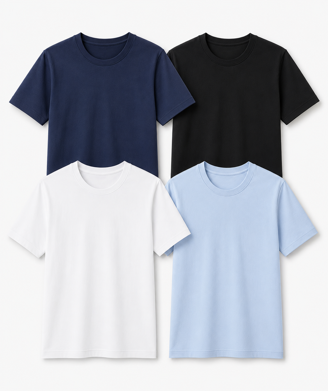 Buki Cinqo Tech Tee 4-Pack - White/French Blue/Blue Night/Black-T-SHIRTS-BUKI-M-Buki