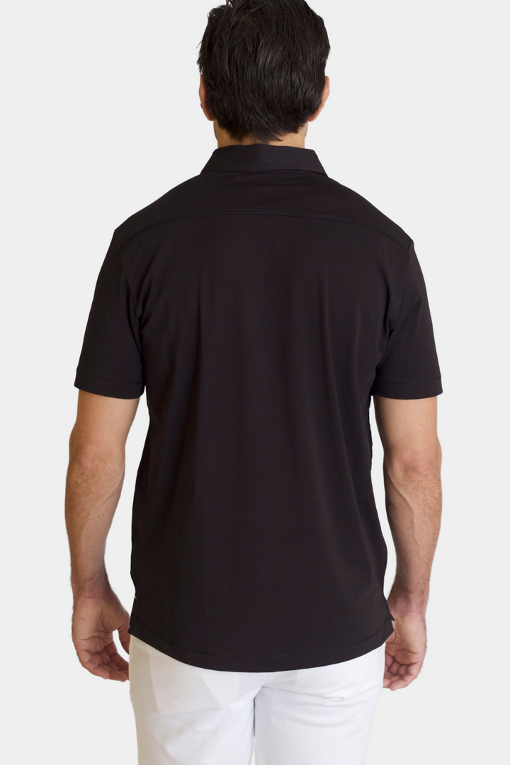 Coolest Polo Tech Shirt - Black-POLO SHIRTS-BUKI-Black-S-Buki