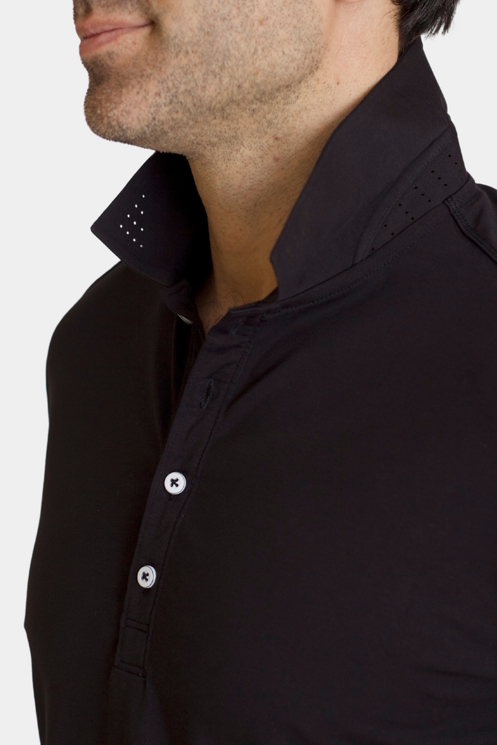 Coolest Polo Tech Shirt - Black-POLO SHIRTS-BUKI-Black-S-Buki