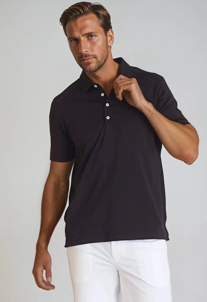 Coolest Polo Tech Shirt - Black-POLO SHIRTS-BUKI-Black-S-Buki
