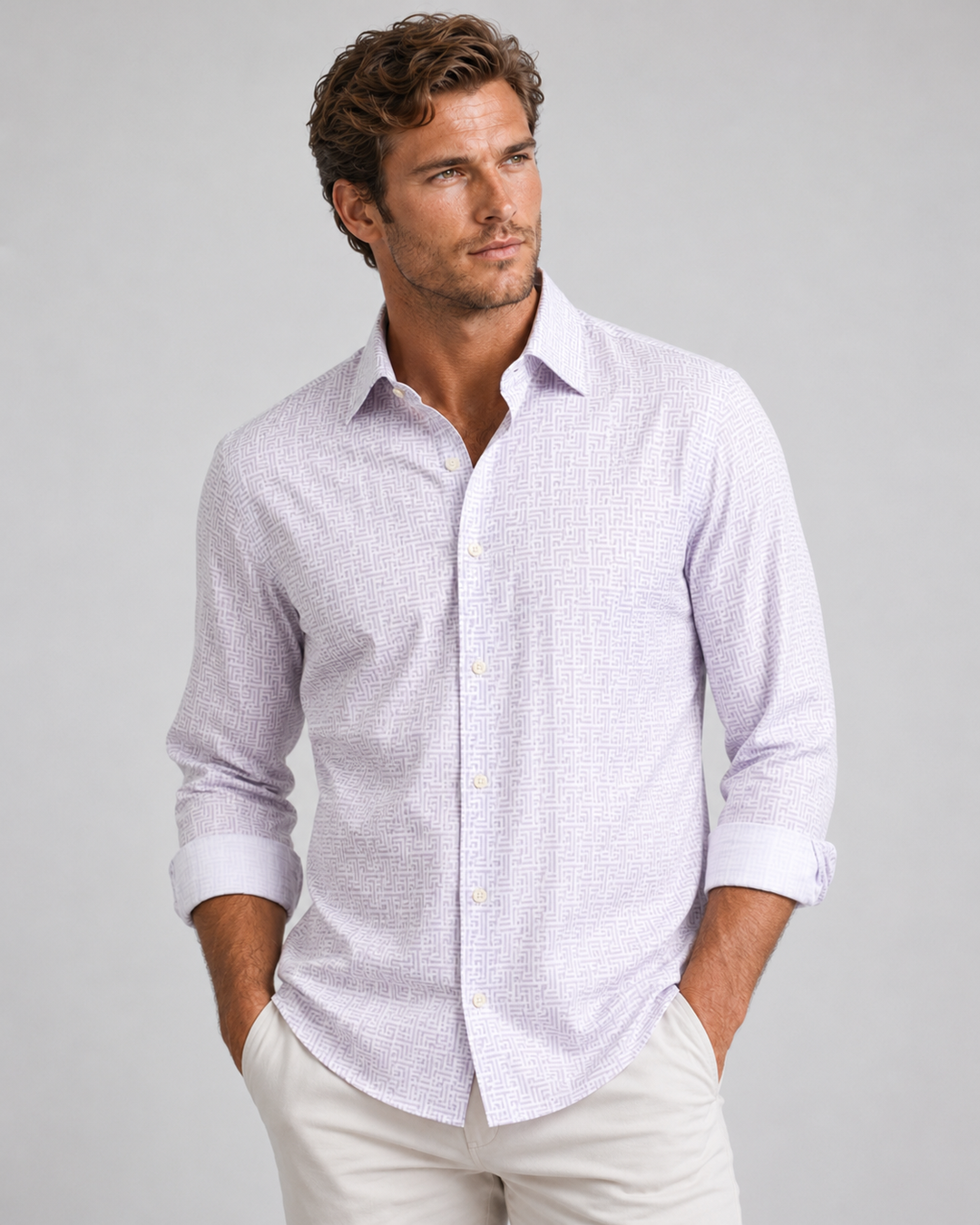 Four Corners Long Sleeve Tech Shirt-LONG SLEEVE SHIRTS-BUKI-L-Light Grey-Buki