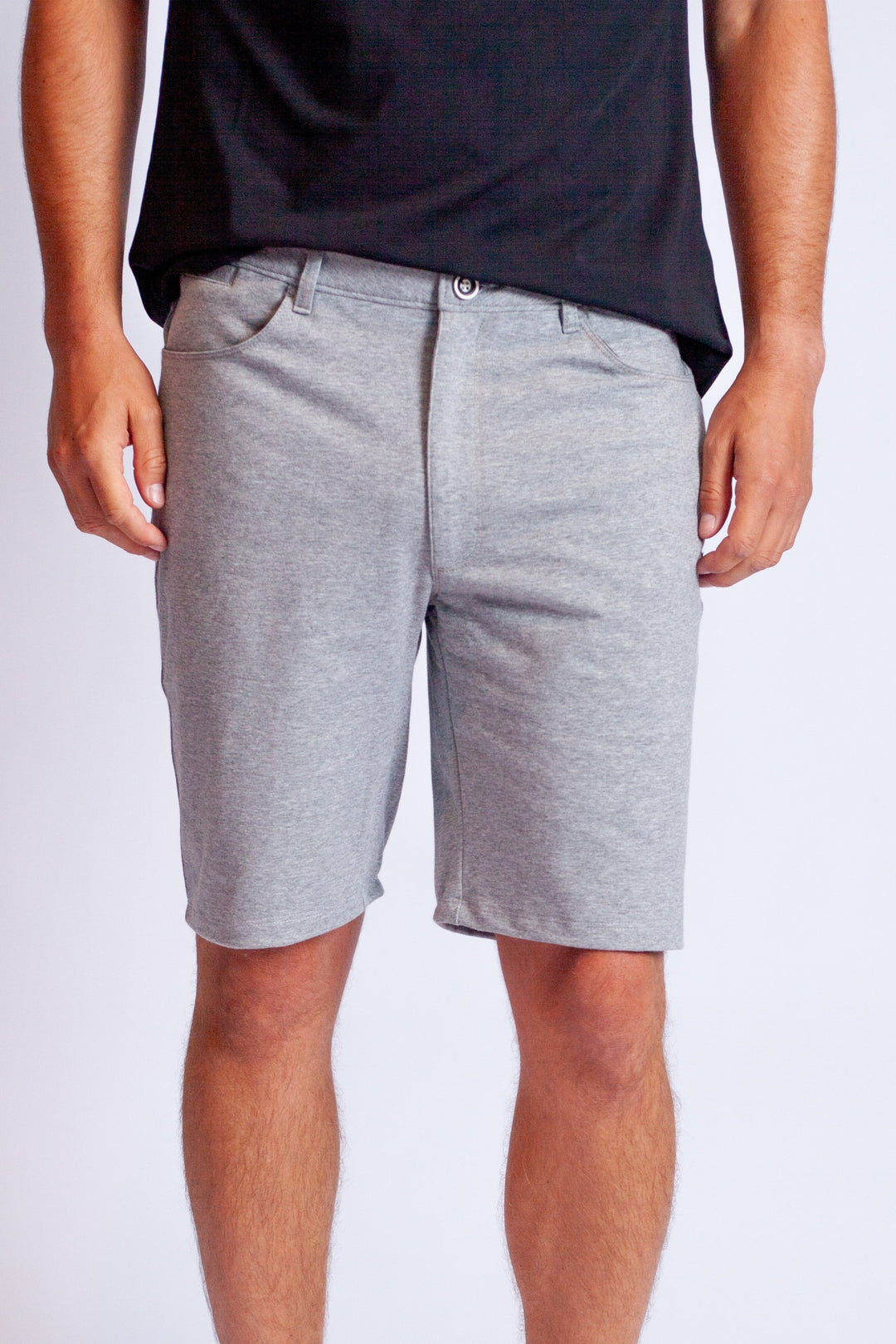 High-Five Tech Shorts - Heather Grey-SHORTS-BUKI-M-Heather Grey-Buki