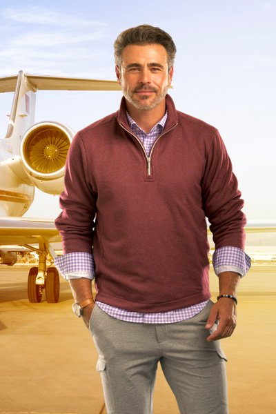 Mauro Long Sleeve Check Tech Shirt - Lavender