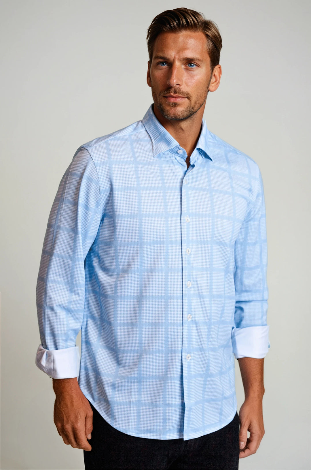 Studio Dot Long Sleeve Casual Dress Shirt