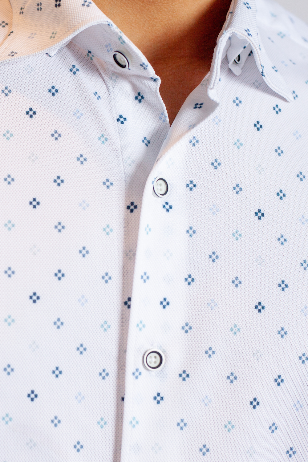 Newport Ditsy Long Sleeve Tech Shirt-LONG SLEEVE SHIRTS-BUKI-M-Sky Grey-Buki