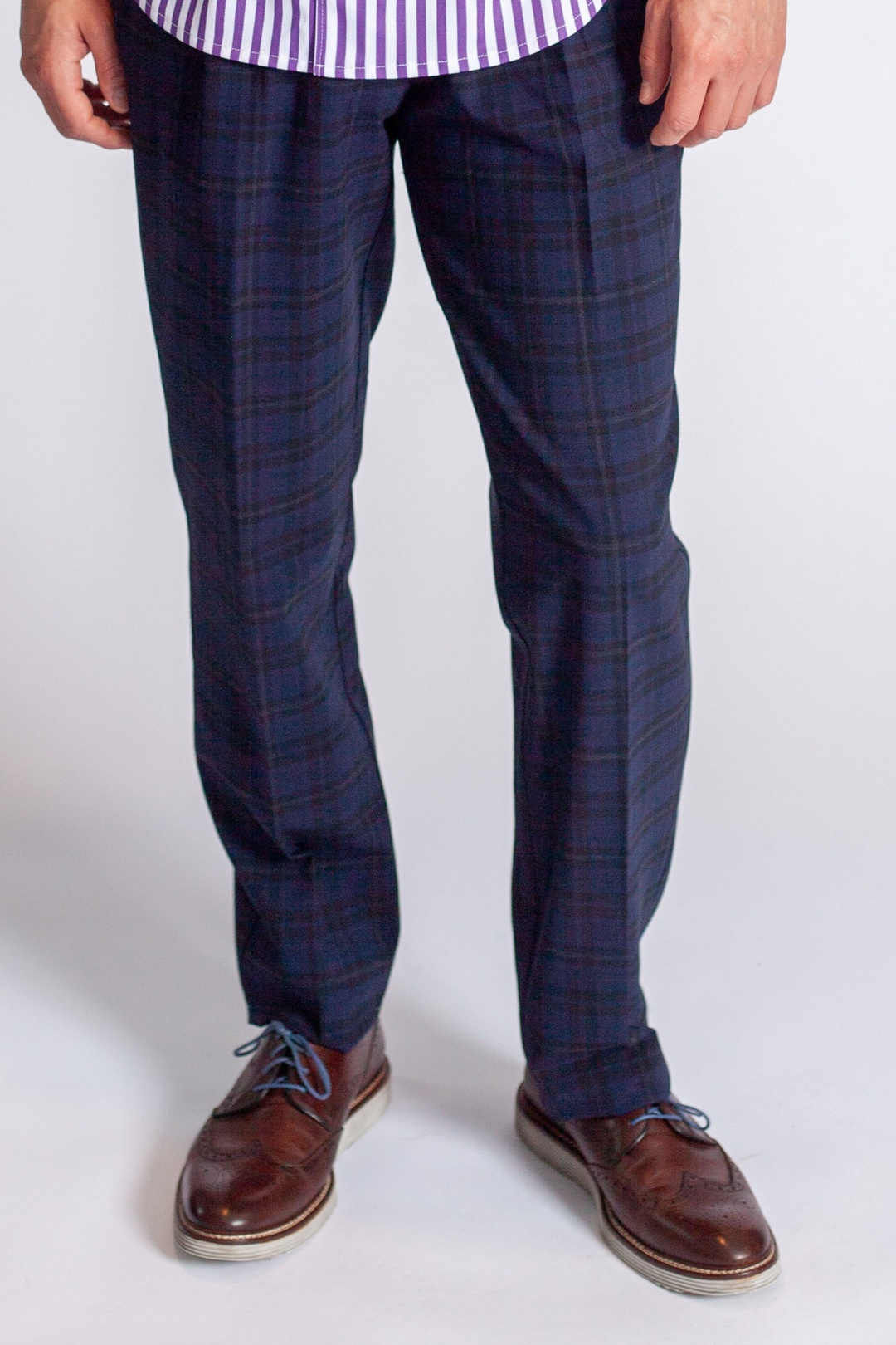 Buki Men's Pleated Wool Trouser Pants - XXL