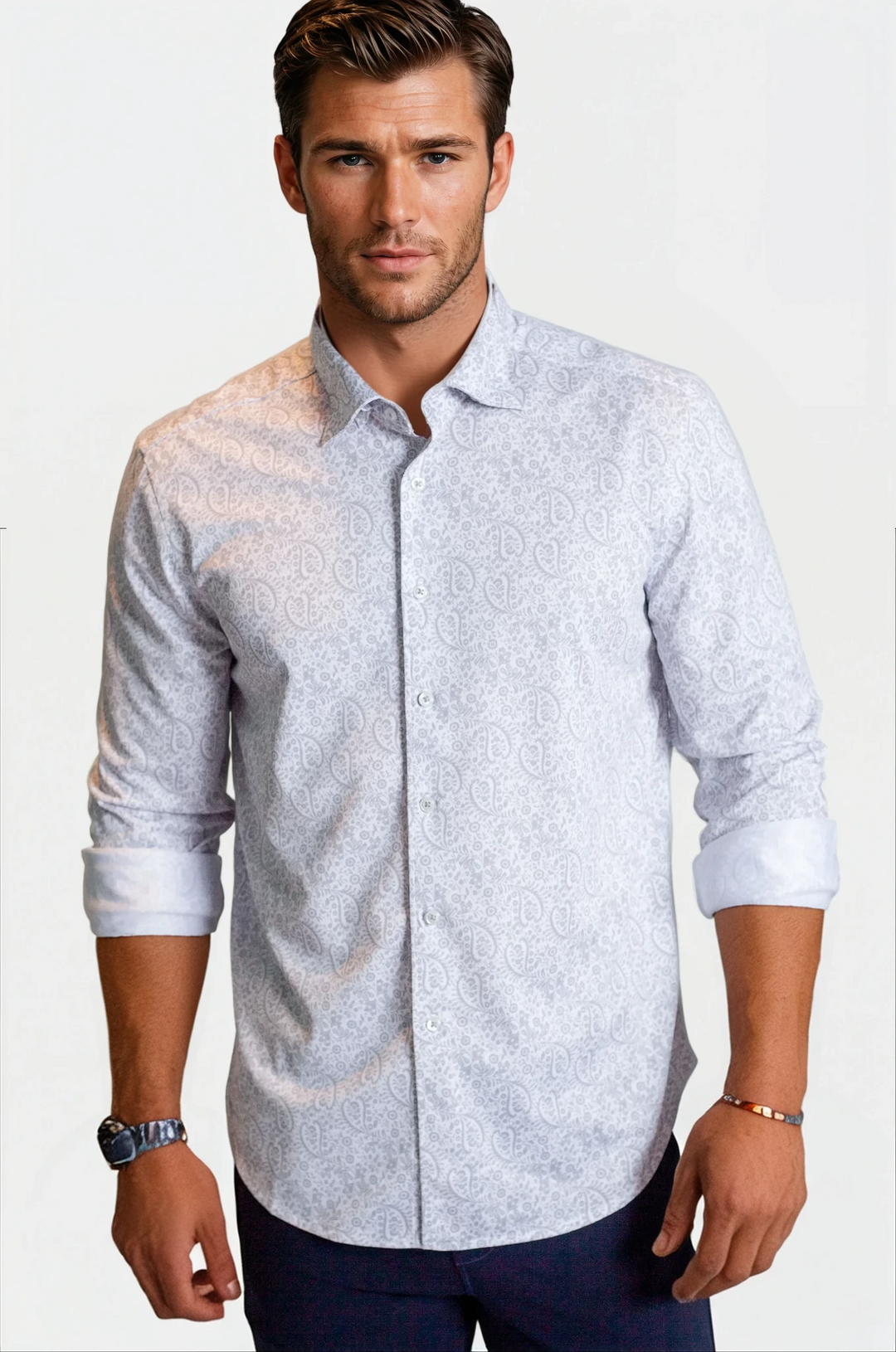 Portofino Long Sleeve Tech Shirt-LONG SLEEVE SHIRTS-BUKI-M-Light Grey-Buki