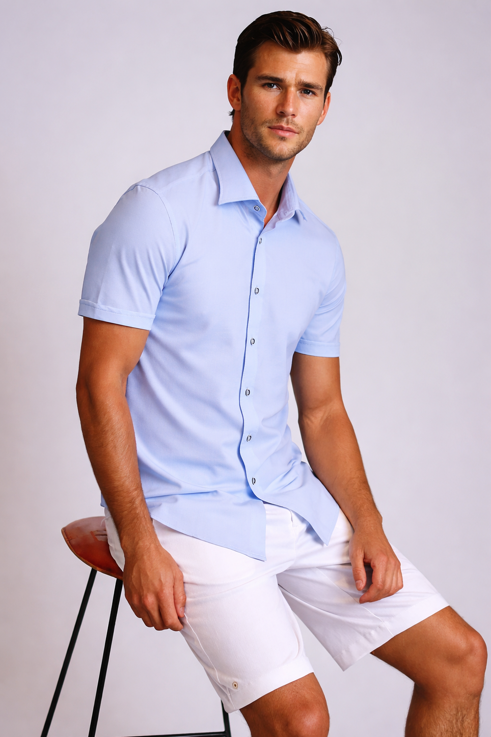 Buki + CINQO 'Single Shot' Short Sleeve Tech Shirt - French Blue-SHORT SLEEVE SHIRTS-BUKI-M-French Blue-Buki