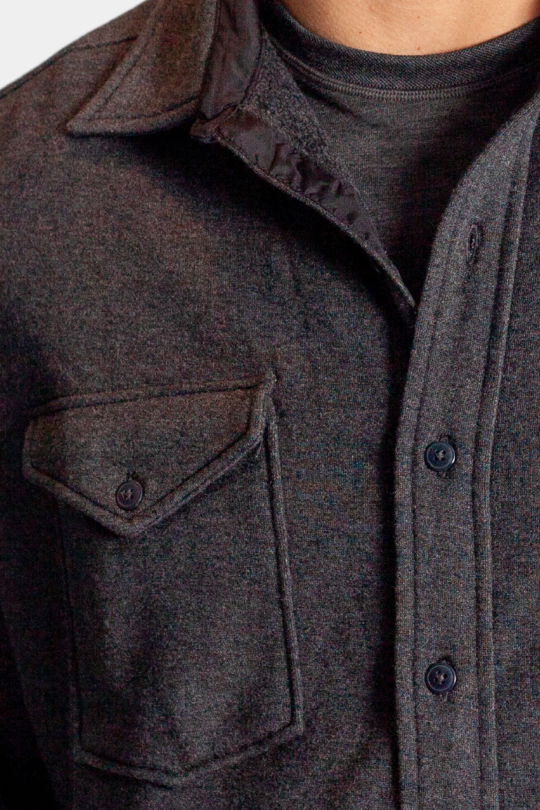 Soft Knit CPO Overshirt-JACKETS-BUKI-M-Charcoal Grey-Buki