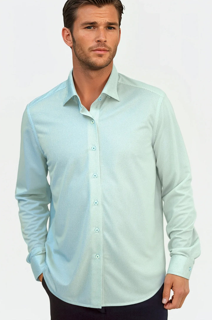Studio Dot Long Sleeve Tech Shirt - Teal-LONG SLEEVE SHIRTS-BUKI-M-Teal-Buki
