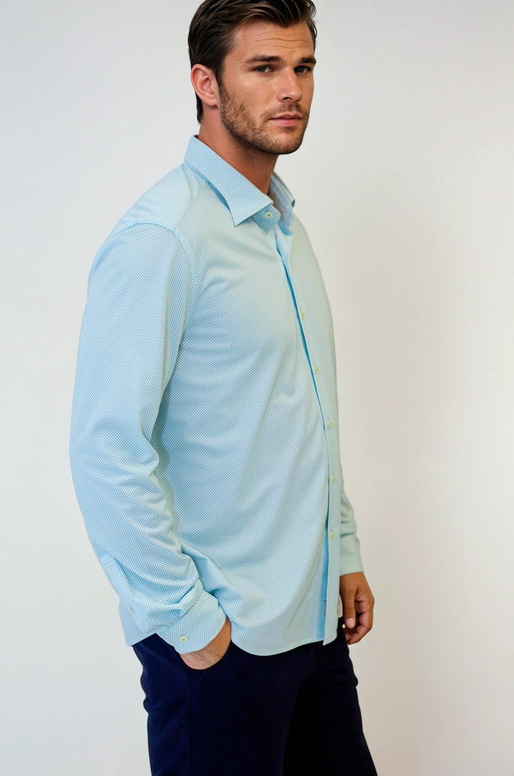 Studio Dot Long Sleeve Tech Shirt - Teal-LONG SLEEVE SHIRTS-BUKI-M-Teal-Buki