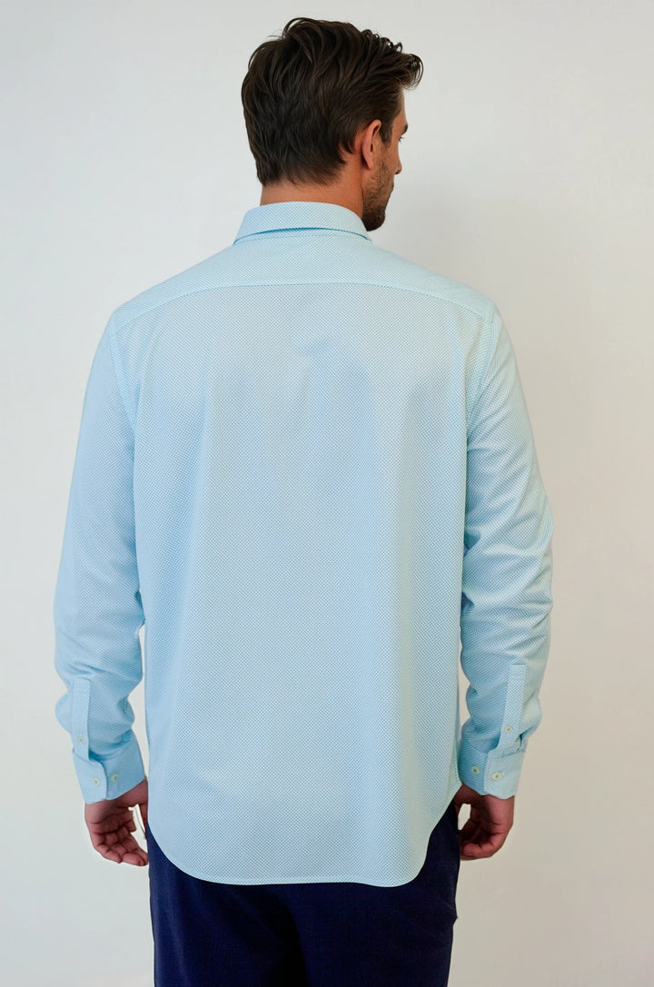 Studio Dot Long Sleeve Tech Shirt - Teal-LONG SLEEVE SHIRTS-BUKI-M-Teal-Buki