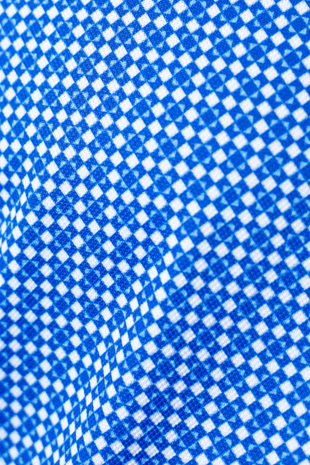 Swiss Check Long Sleeve Tech Shirt - Blue-LONG SLEEVE SHIRTS-BUKI-M-Blue / White-Buki