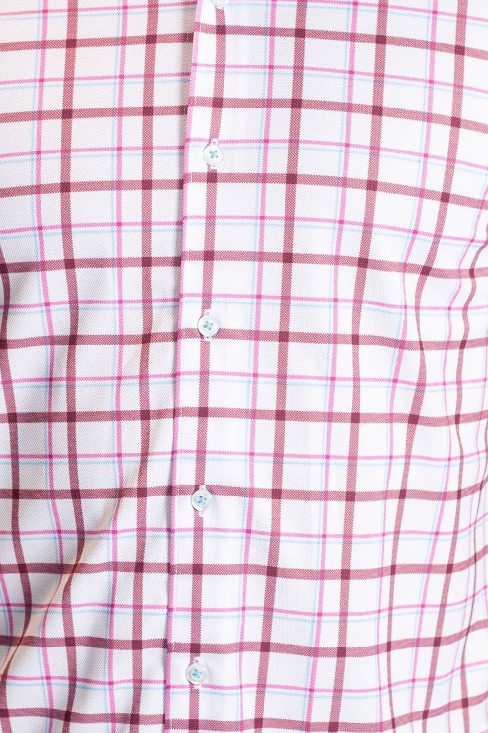 Carnaby Plaid Long Sleeve Tech Shirt-LONG SLEEVE SHIRTS-BUKI-M-White/Maroon-Buki